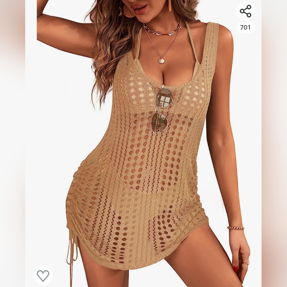 Crochet Bathing Suit Cover up NWT sz Small